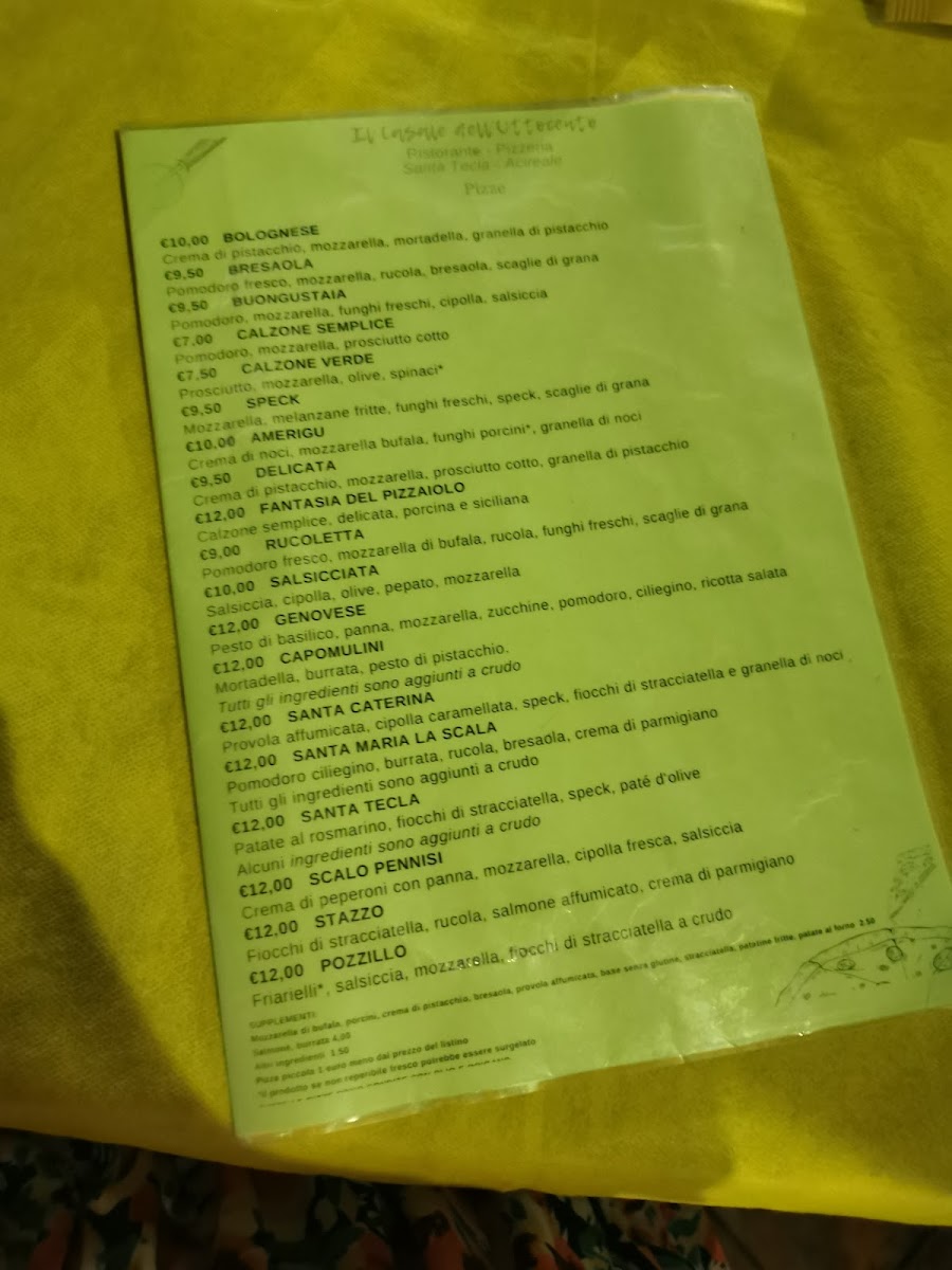 Menu Il Casale Dell'800-1